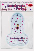 White 3 Pack Hott Pecker Plastic Candy Tray - Penis Chip Bowl